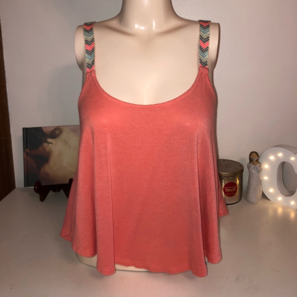 Peach Tank Crop Top